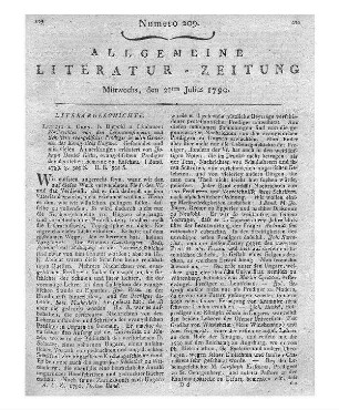 Kleine Schriften, ein Beytrag zur Völker- und Länderkunde, Naturgeschichte und Philosophie des Lebens. T. 1. Gesammelt v. G. Forster. Leipzig: Kummer 1789