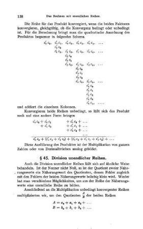§ 45. Division unendlicher Reihen.