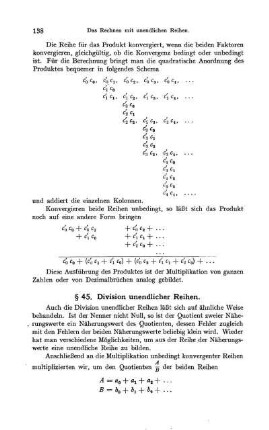 § 45. Division unendlicher Reihen.