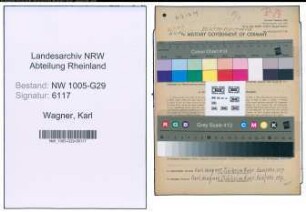 Entnazifizierung Karl Wagner , geb. 12.11.1906 (Rangierer)