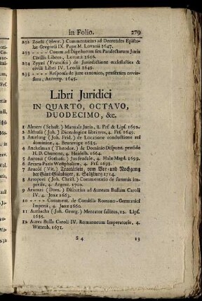 Libri Juridici In Quarto, Octavo, Duodecimo, &c.