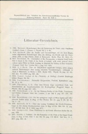 Litteratur-Verzeichnis.