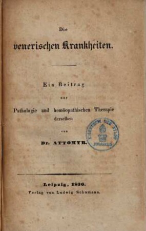 Die venerischen Krankheiten