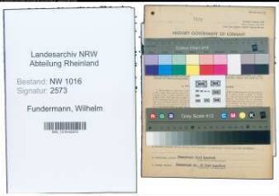 Entnazifizierung Wilhelm Fundermann , geb. 12.09.1889 (Landwirt)