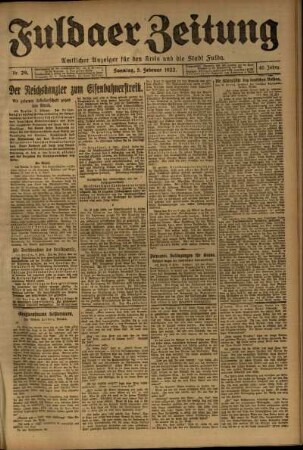 Ausgabe vom Sonntag, den 05. Februar 1922.