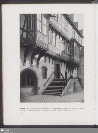 Hanau. Altes Rathaus, in der zweiten Hälfte des 16. Jahrhunderts erbaut, Rathaus von Alt-Hanau, der Residenz der Grafen von Hanau-Münzenberg, ein Meisterwerk des fränkischen Fachwerkbaues, jetzt Museum
