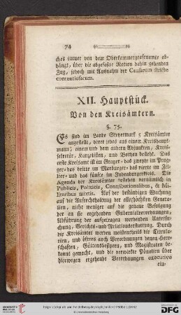 XII. Hauptstück