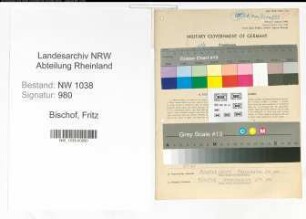 Entnazifizierung Fritz Bischof , geb. 15.03.1907 (Metzger)