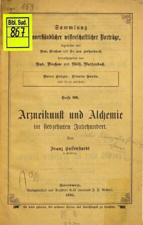 Arzneikunst und Alchemie im siebzehnten Jahrhundert