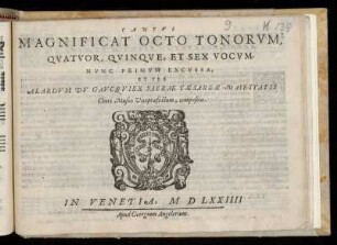 Alarde du Gaucquier: Magnificat octo tonorum. Cantus