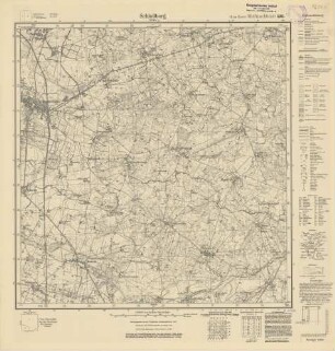 12101 (alte Nr.: 196) Schloßberg (Ostpr.), Meßtischblatt (4cm - Karte)