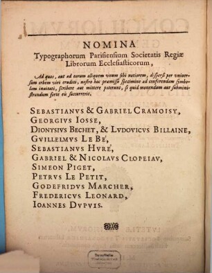 Conciliorum generalium historica synopsis