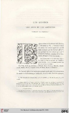 2. Pér. 5.1872: Les musées, [5], Les arts et les artistes pendant la Commune