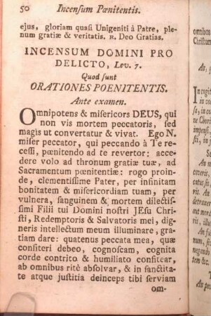 Incensum Poenitentis.