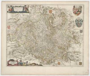 Karte von der Landgrafschaft Hessen, 1:350 000, Kupferstich, ab 1641