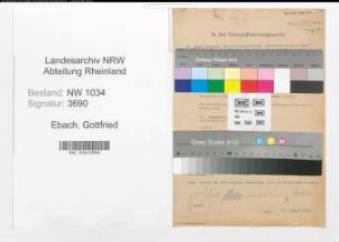 Entnazifizierung Gottfried Ebach , geb. (Militärbauregistrator)