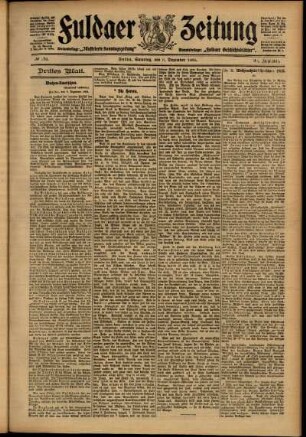 Dritte Ausgabe vom Samstag, den 02. Dezember 1905.