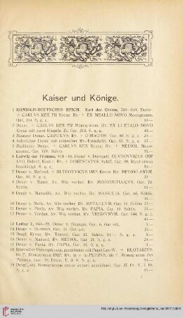 Kaiser und Könige (Nr. 1-2575)