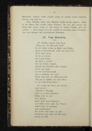 57. Vom Mäuslein.