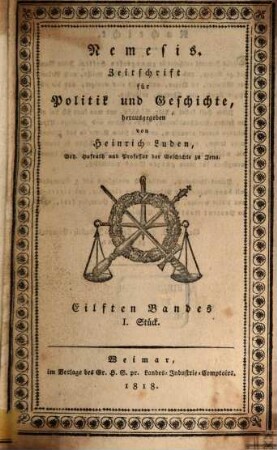Nemesis : Zeitschrift für Politik und Geschichte. 11, 11. 1818