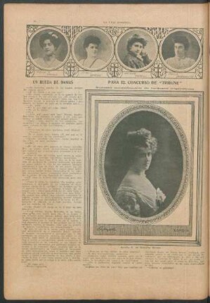 Para el concurso de "Tribune" - Nuestra contribución de bellezas argentinas : Aurelia S. de González Moreno