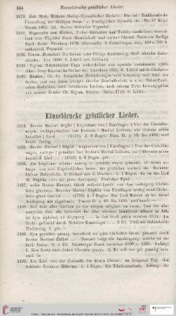 Einzeldrucke geistlicher Lieder (Nr. 3184 - 3220)