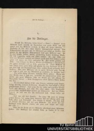 Für die Anfänger.