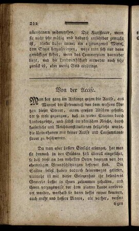 Von der Accise – Von Grundsteuern