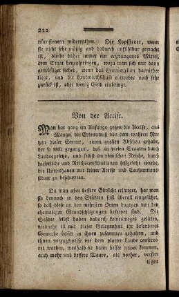 Von der Accise – Von Grundsteuern