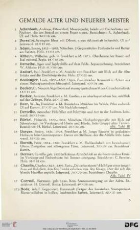 Gemälde alter und neuerer Meister (Nr. 1-170)