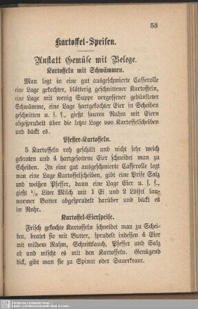 Kartoffel-Speisen