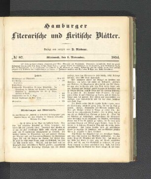 No. 87. 1. November 1854
