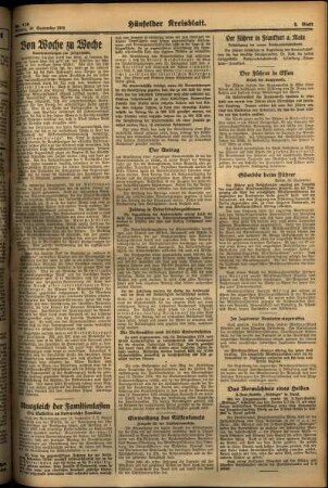 Zweite Ausgabe vom Montag, den 30. September 1935.
