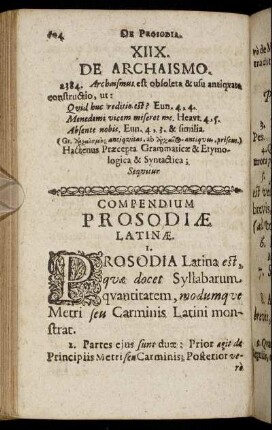 Compendium Prosodiæ Latinæ.