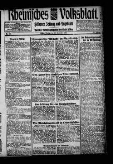 Rheinisches Volksblatt : Hildener Zeitung und Tageblatt : Hildener Rundschau