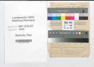 Entnazifizierung Paul Starkulla , geb. 09.01.1896 (Polizeimeister)