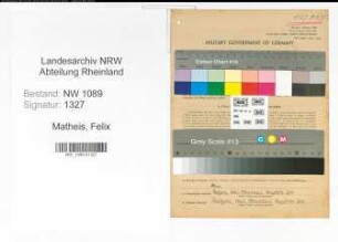 Entnazifizierung Felix Matheis , geb. 01.11.1912 (Polizist)