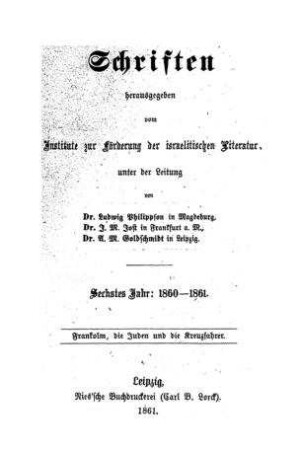 Die Juden und die Kreuzfahrer in England unter Richard Löwenherz / von Eugen Rispart