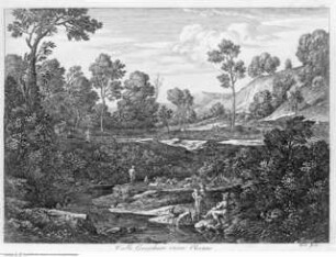 J.A. Koch, Malerische Ansichten aus Rom und seiner Umgebung, o.O.u.J (Titel fingiert), 20 Bl., "Valle Garigliano vicino Olevano" (Taf. 16)
