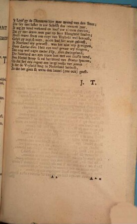 Op Het Lasterschrift Genaamt Aan De Geschonden Gedachtenissen Van Joan de Witt : Van woord tot woord gevolgd, naar de kopy ; Beneffens Twee Schimpdichten Op Het Zelve