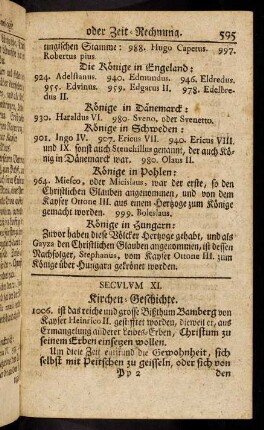 595- 610, Seculum XI. - Seculum XI.
