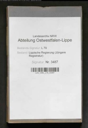 Kommunalwegebau Voranschläge und Rechnung des Amtes Hohenhausen, Band 1