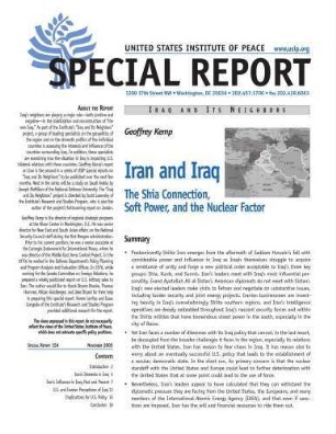 Iran and Iraq: the Shia connection, soft power, and the nuclear factor