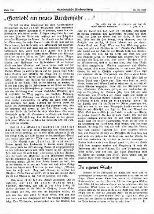 „Gottlob! Ein neues Kirchenjahr…“