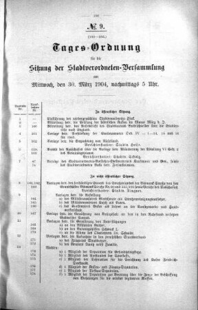 Tages-Ordnung, 30. März 1904