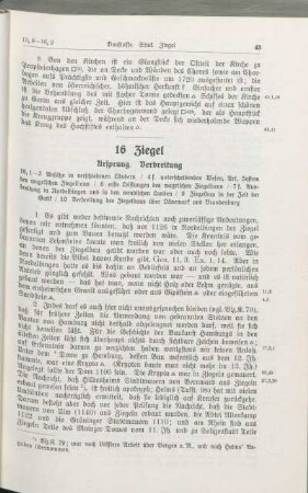 16 Ziegel: Ursprung, Vorbereitung