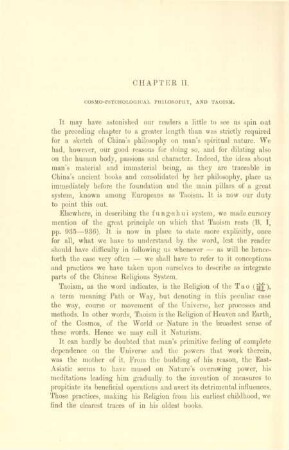 Chapter II. Cosmo-psychological philosophy, and Taoism
