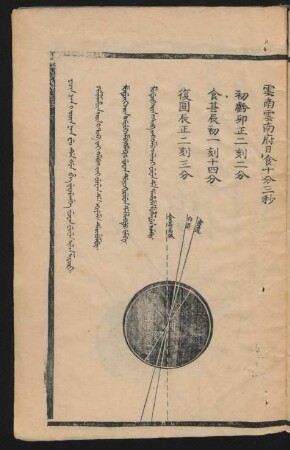 雲南雲南府日食 = Yûn nan i Yûn nan fu de šun be jeterengge