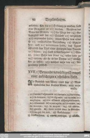 XVII. Bewundernswürdiges Exempel einer aufrichtigen ehelichen Liebe.