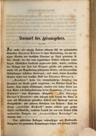 Werke : In vollständigster Sammlung. Nebst Briefen von u. an Körner, sowie biographischen und litterar-historischen Beilagen von Adolf Wolff. Mit dem Bildnisse des Dichters u. Facsimile, 1